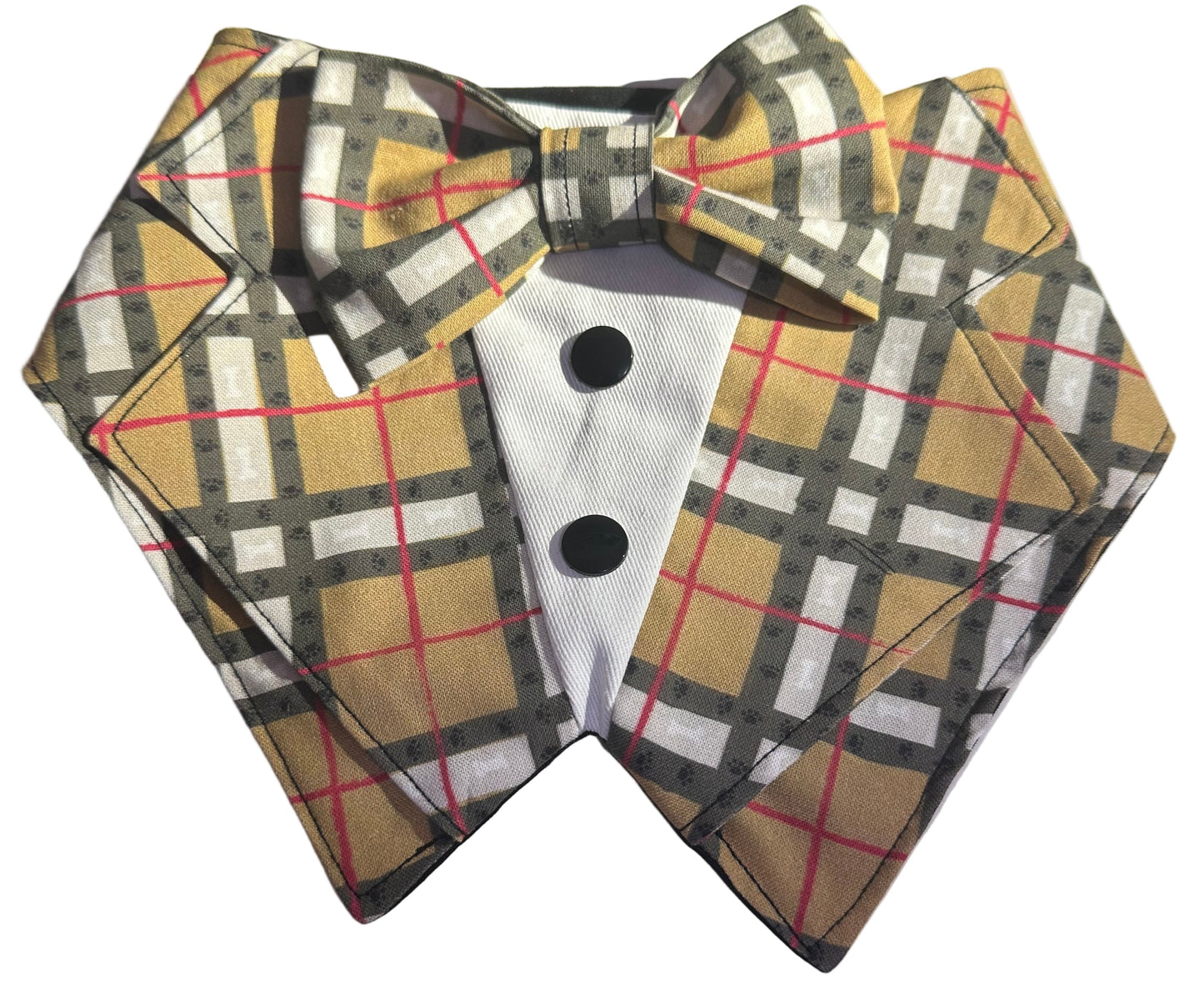 Tuxdanna - Furburry Brown Check lapels and collar