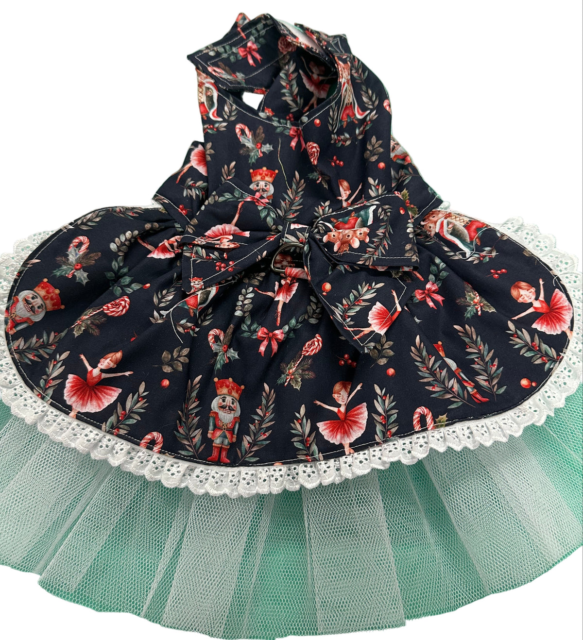 Christmas Dress - Nutcracker Ballet on Navy Blue