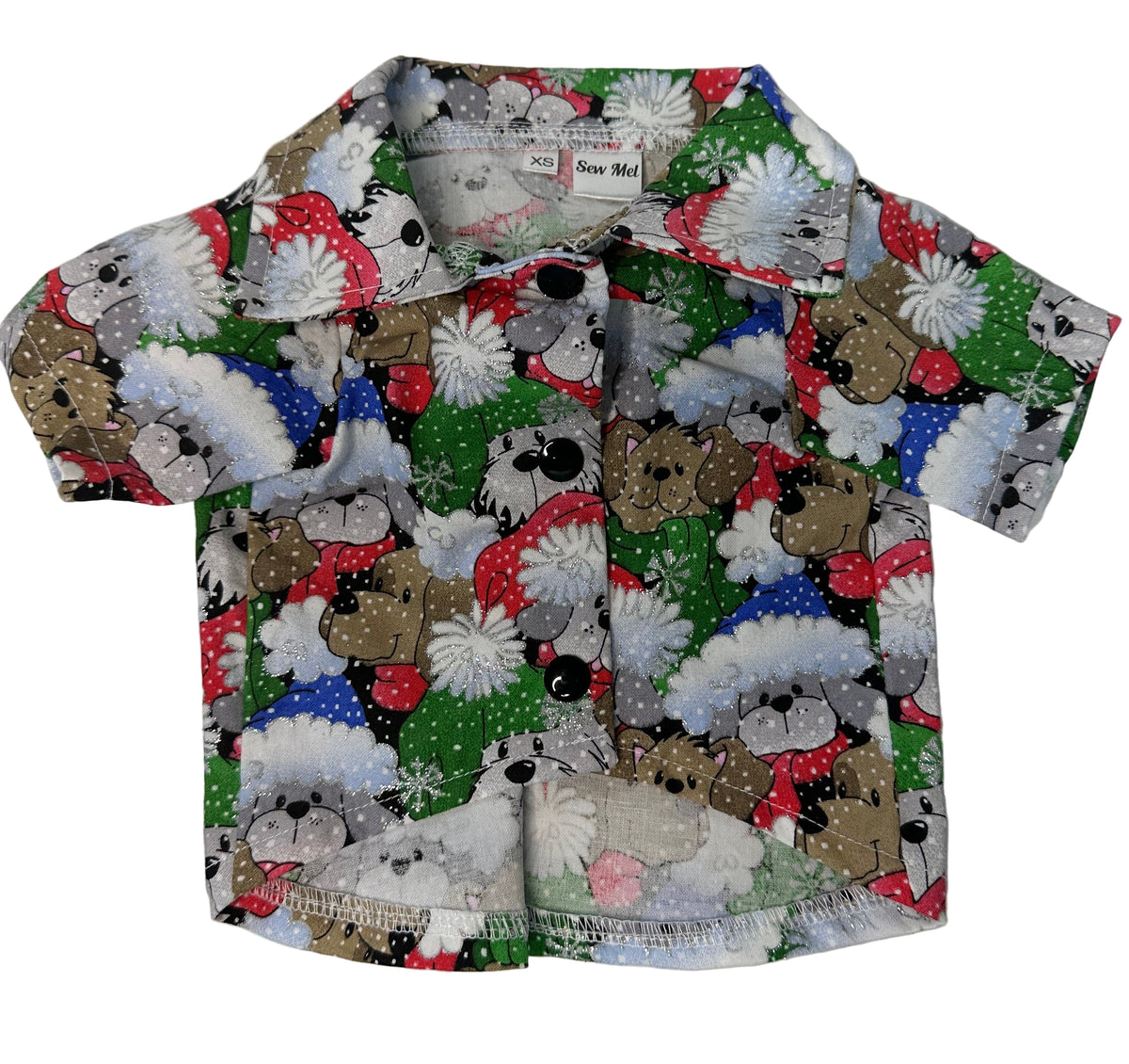 Christmas Collared Shirt wide fit - Christmas Snow Dogs