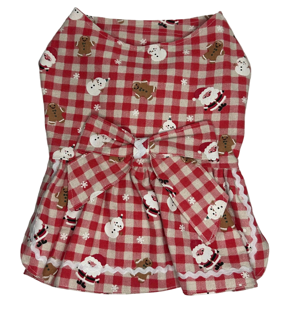 Christmas Dress - Red and White Gingham with Ric Rak