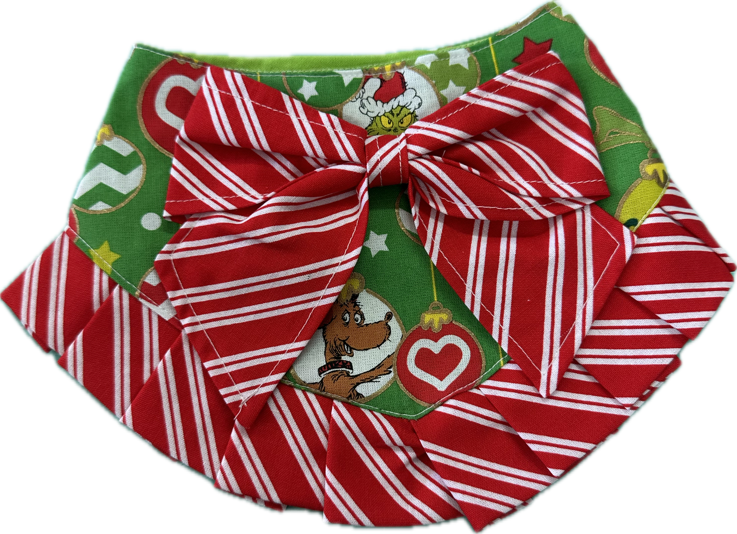 Bowdanna - Christmas Grinch with Red & White Stripe