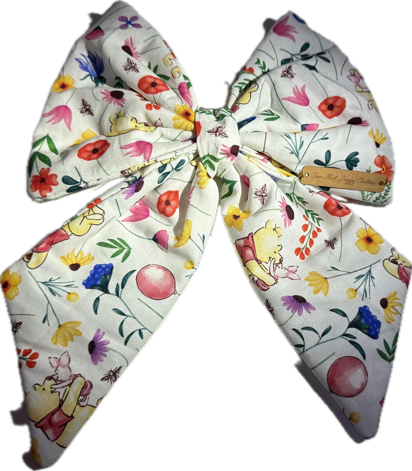 Sailor Bow - Winnie the Pooh with Spring Flowers