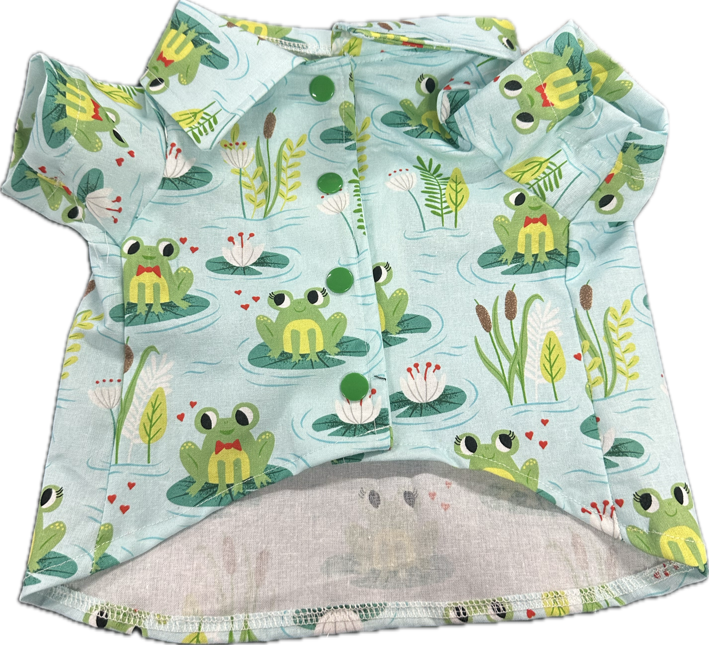 Collared Shirt - Green Frogs