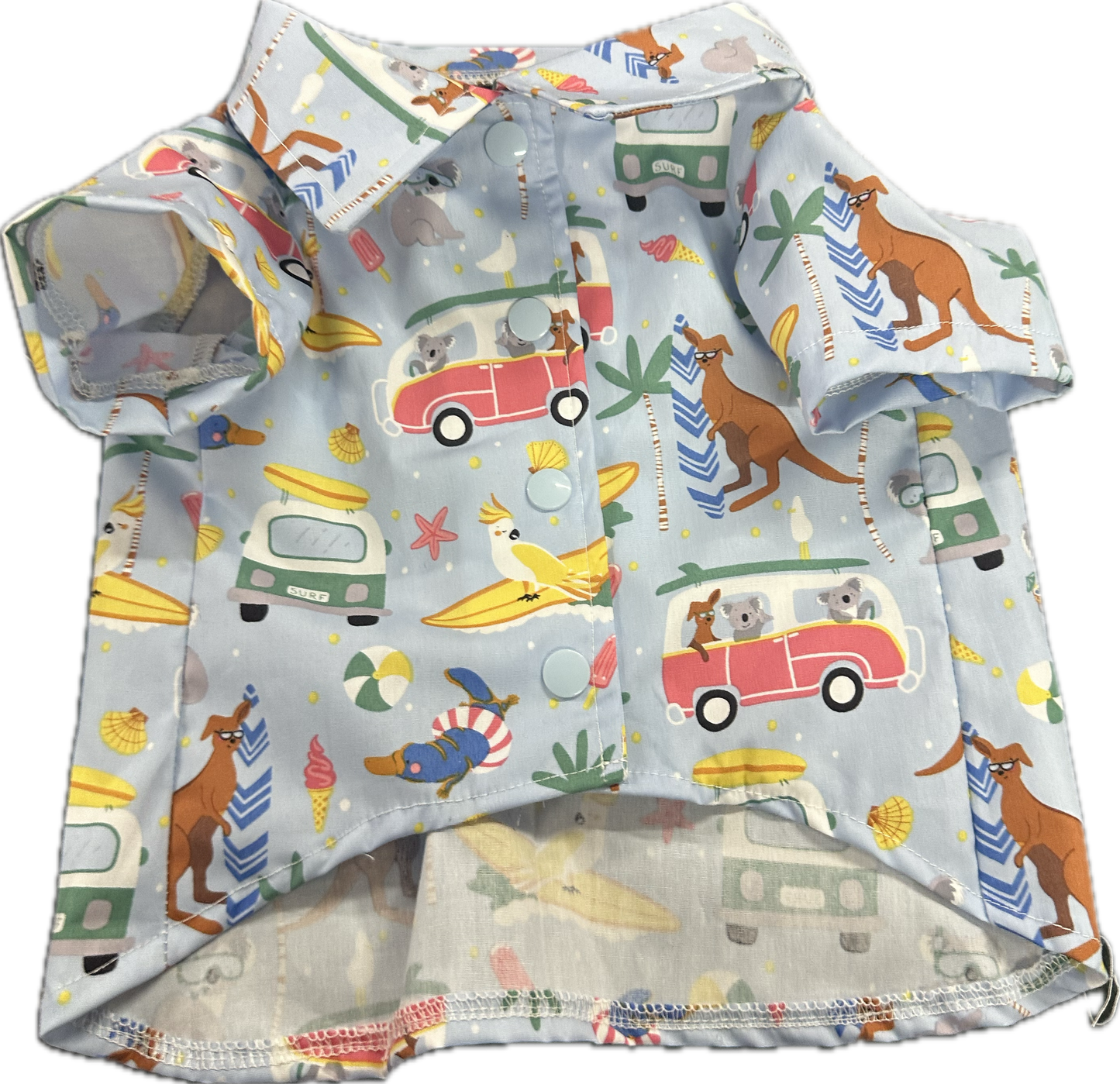Collared Shirt - Aussie Animals and Kombi