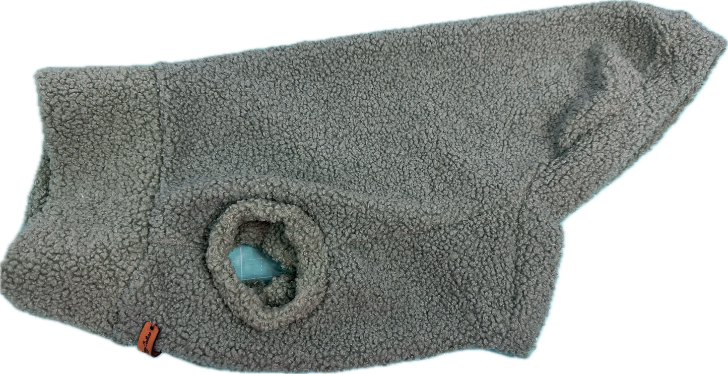 Long Dog Fleece Sweater - Sage Green Bouce LUX Range