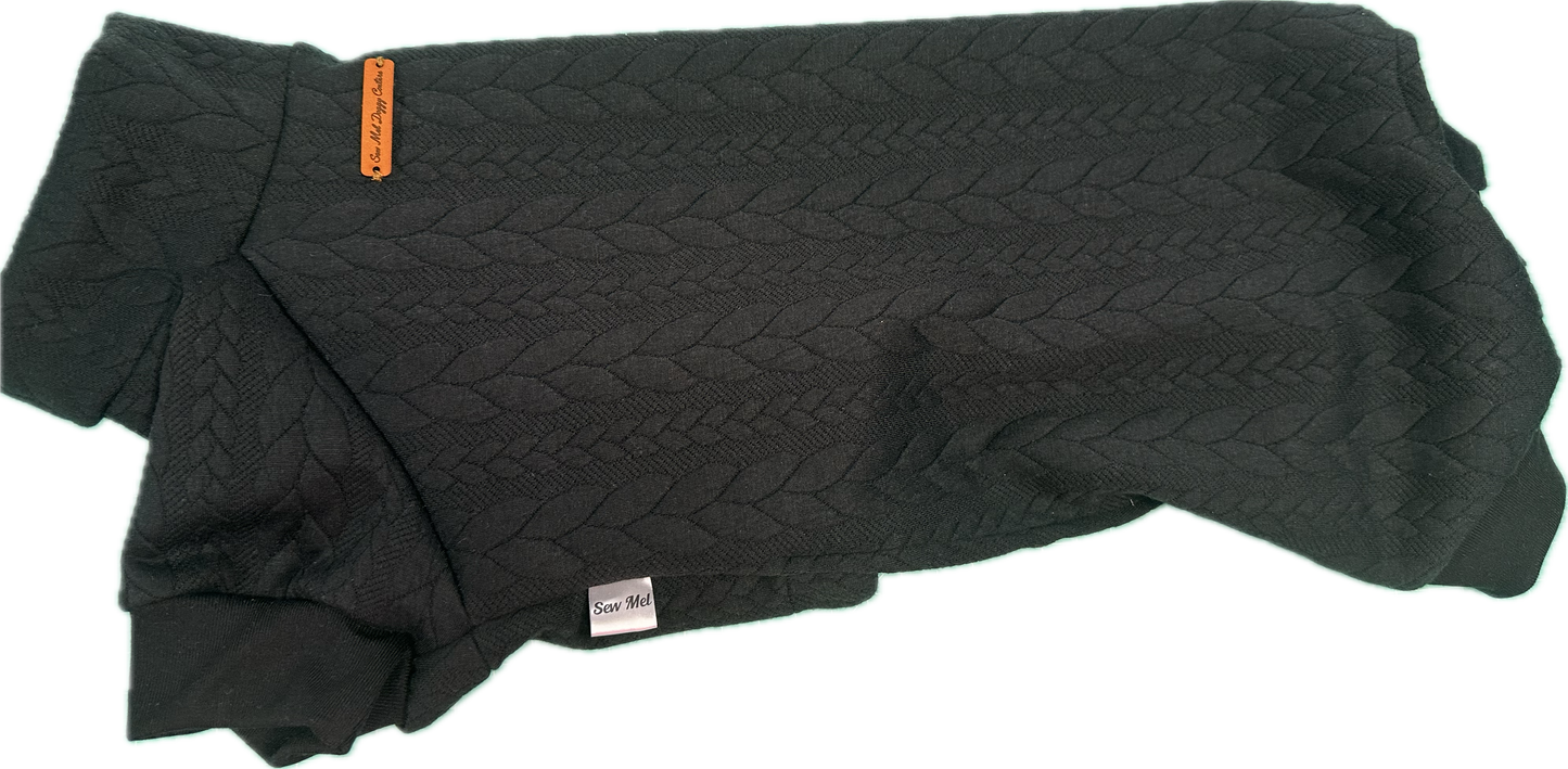 Onesie - Short leg - LUX Cable Fabric Black