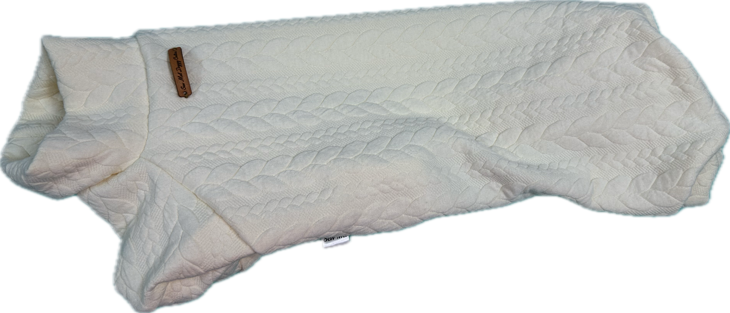 Onesie - Short Leg - LUX Cable Fabric Cream