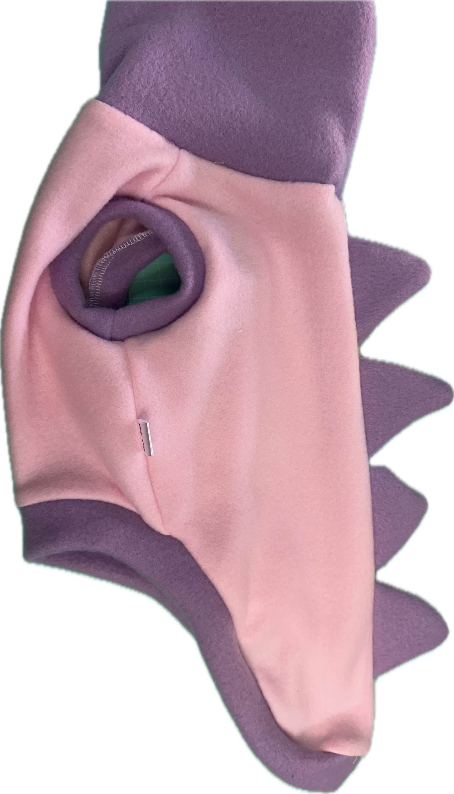 Dinosaur Jumper - Pale Pink Body and Mauve Collar and Spikes