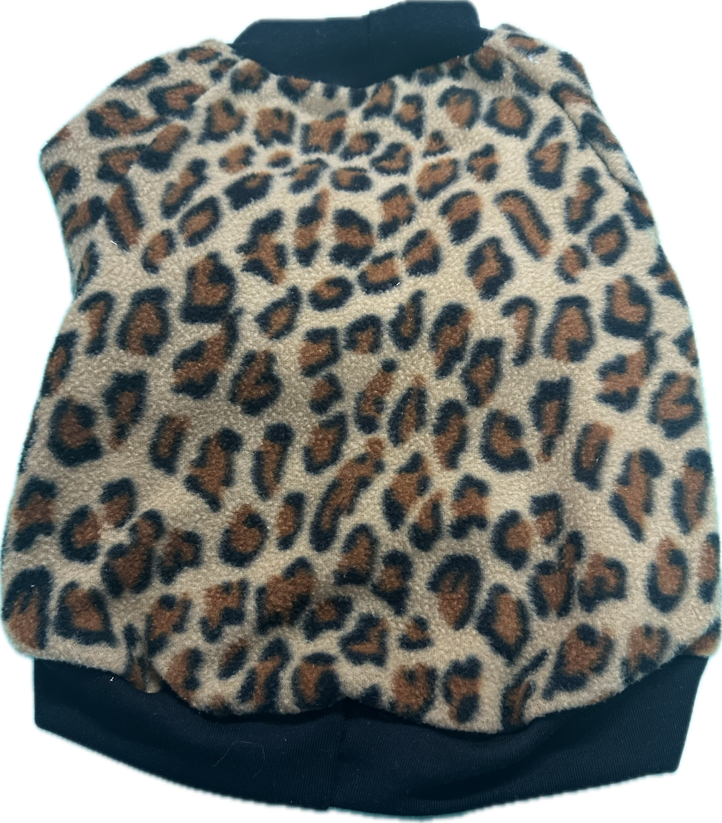 Dog Sweater - Leopard Print Black and Brown Tones