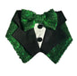 Tuxdanna - Green  Sequin Lapels and Bow Tie