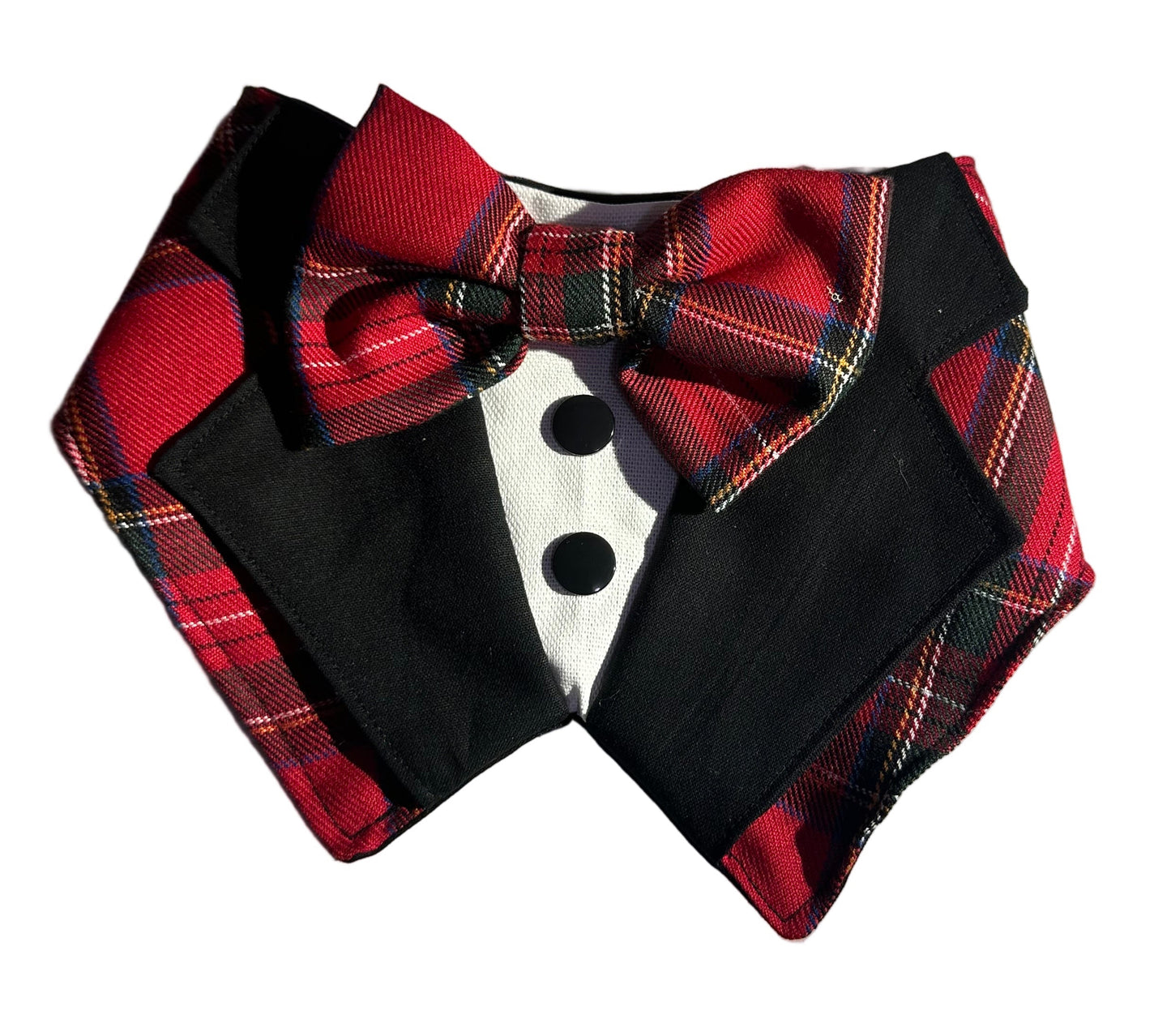 Tuxdanna - Tartan lapels and black Collar