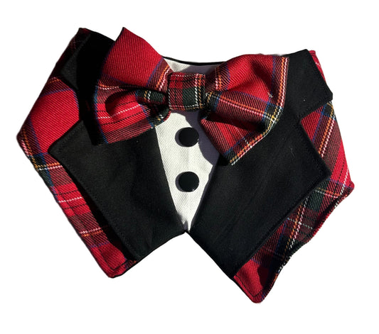 Tuxdanna - Tartan lapels and black Collar