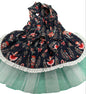 Christmas Dress  - Nutcracker Ballet on Navy Blue