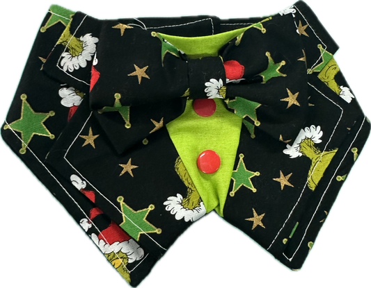 Tuxdanna - Christmas Grinch on Black with Green shirt