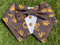 Tuxdanna -  Paw Print Brown lapels and collar