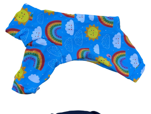 Onesie - Rainbows and Cloud on Sky Blue