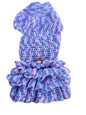 Crochet Dress - VARIGATED PURPLE PINK BLUE  AND WHITE