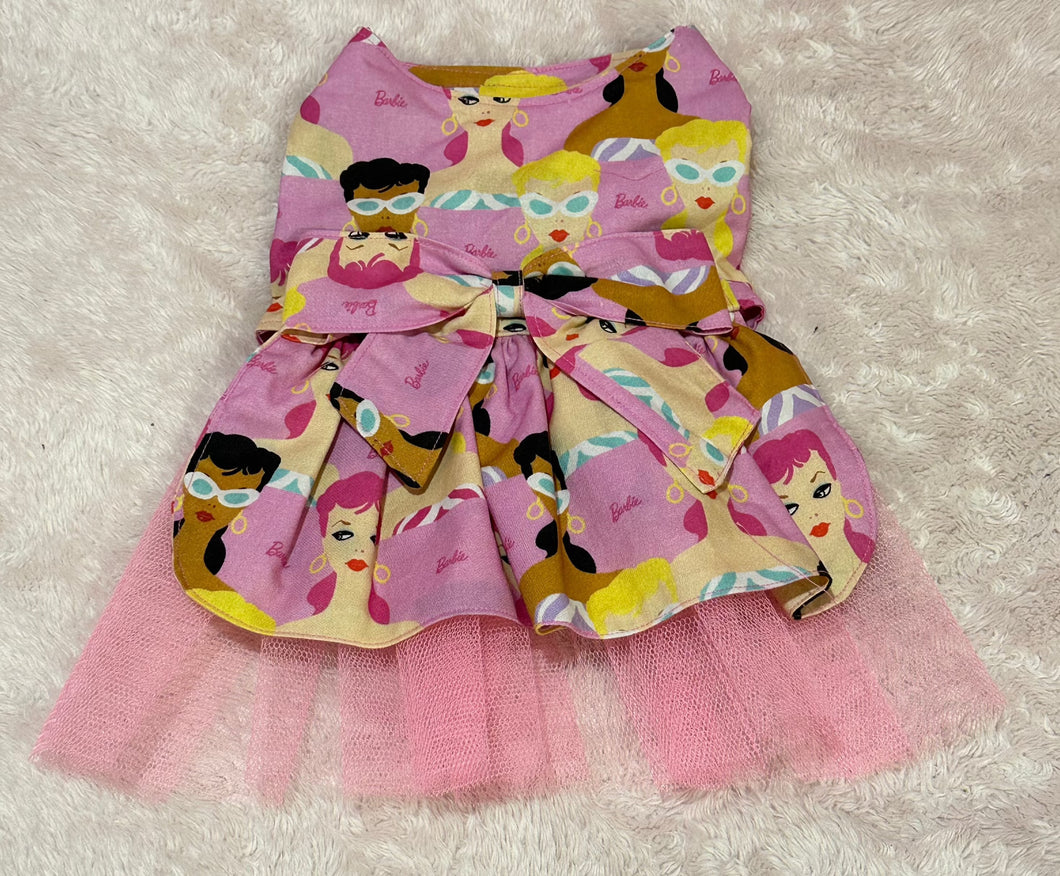 Doggy  Dress - Barbie Retro Print - Hot Pink