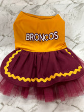 Load image into Gallery viewer, Doggy Dress  - Cheerleader Broncos tulle underskirt
