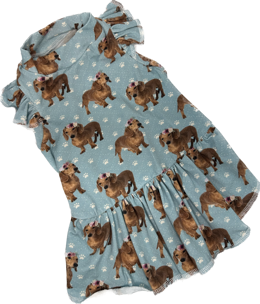 Doggy Dress / Jersey - Dacshund on Blue