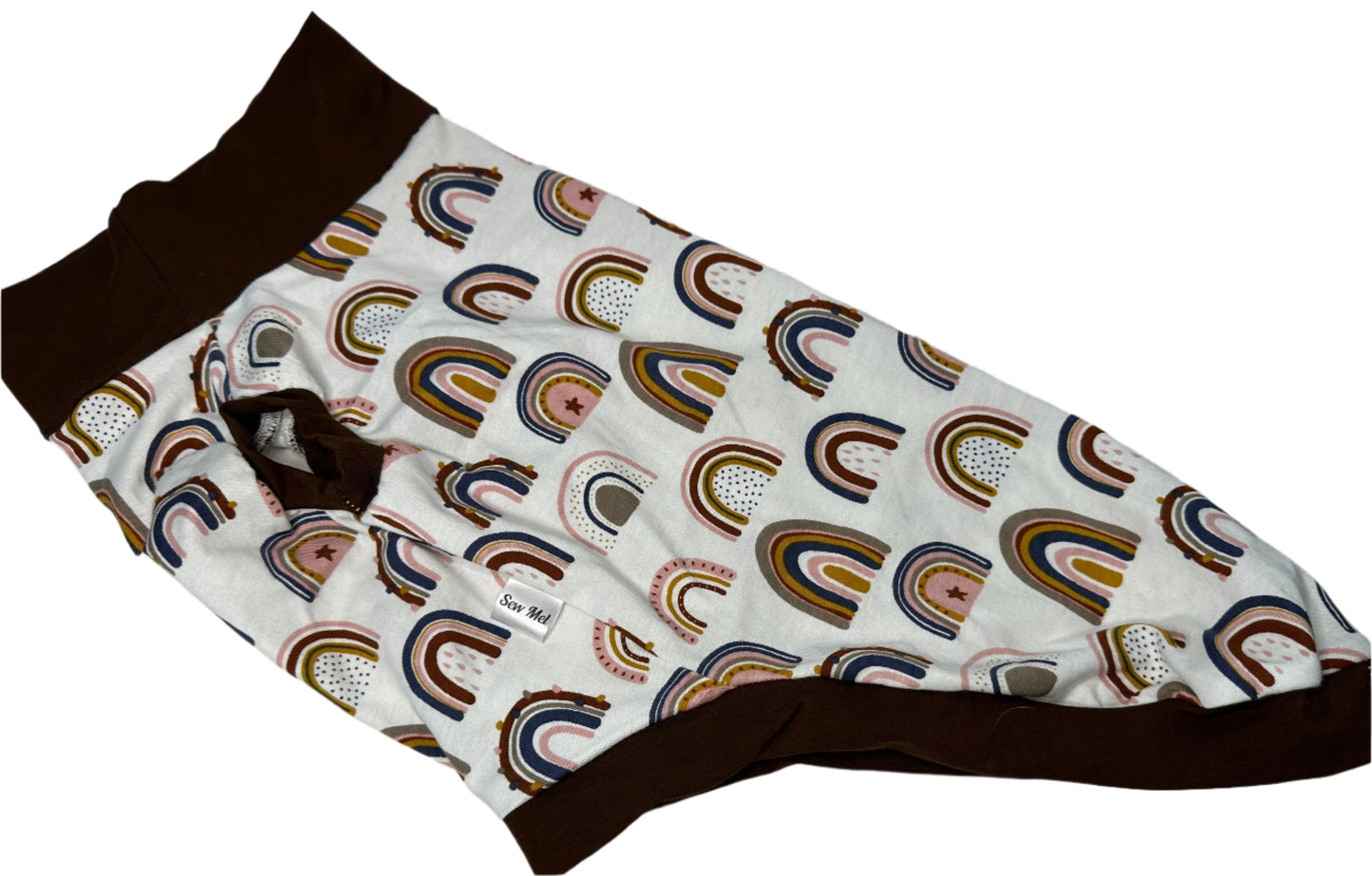 Long Dog  Singlet Top - Neutral Rainbows