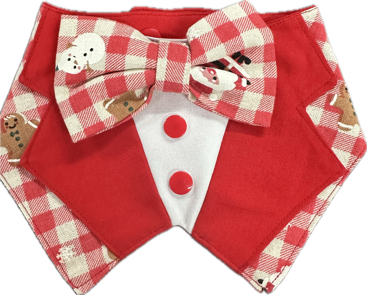 Tuxdanna - Gingerbreadman on Red and White Check