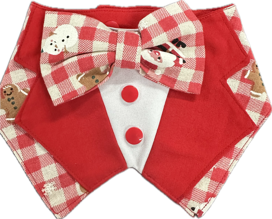 Tuxdanna - Gingerbreadman on Red and White Check