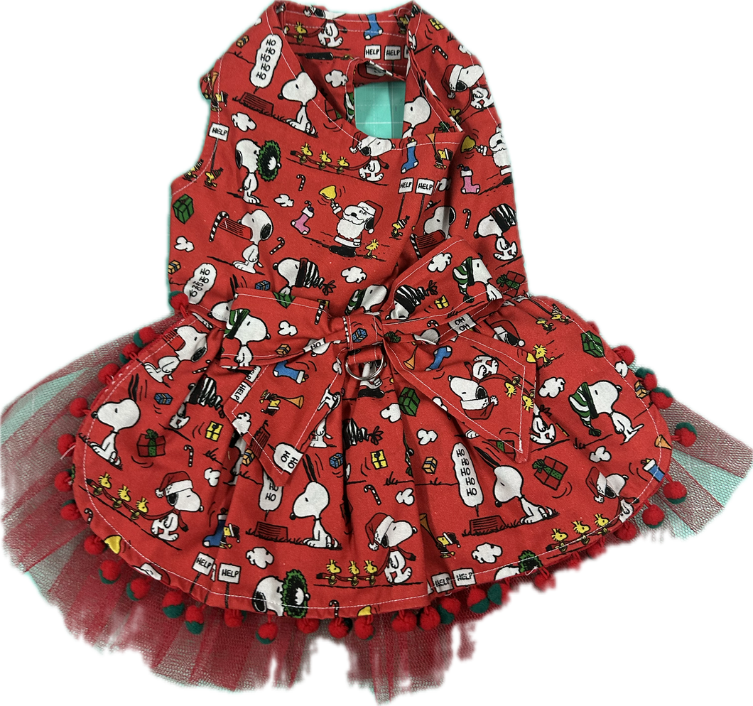 Christmas Dress - Snoopy  RED