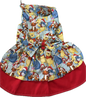 Christmas Dress - Winnie the Pooh with Red Fabric underskirt