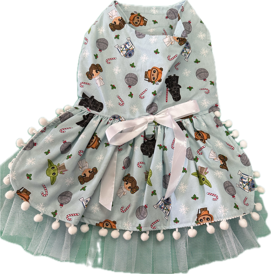 Christmas Dress - Star Wars Christmas on Light Blue