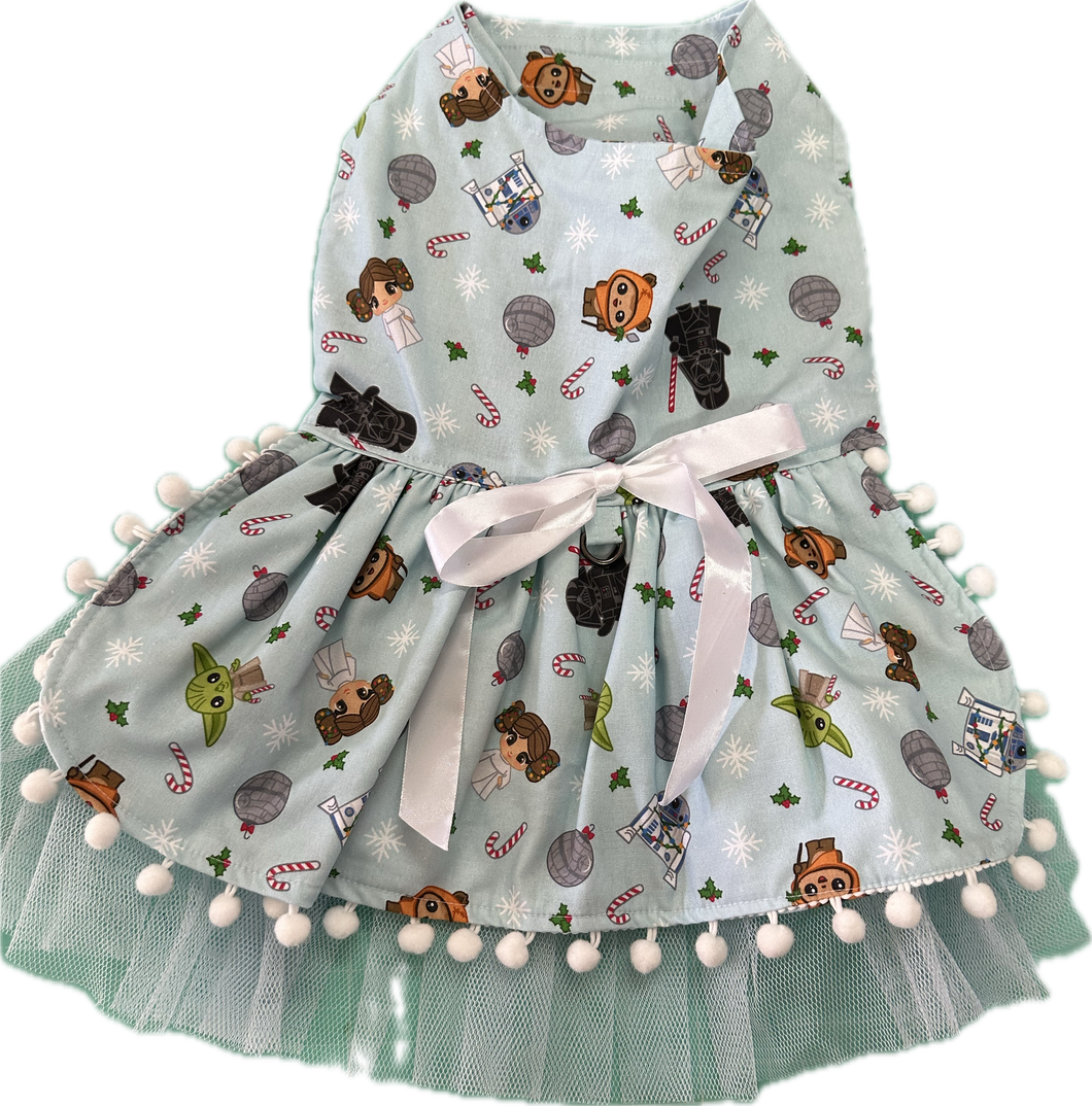 Christmas Dress - Star Wars Christmas on Light Blue