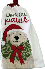 Load image into Gallery viewer, Christmas Hanging Hand Towel  -Various Dog themed Prints
