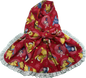 Christmas Dress -  Pooh Bear Christmas on Red with Broderie Trim