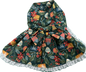 Christmas Dress - Traditional  Green with presents and pointsetta