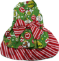 Christmas Dress - Grinch  Green with Red and White stripe underskirt