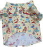 Christmas Collared Shirt - Aussie Animals Living the Van Lilfe  (Yellow Background)