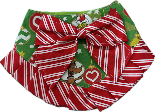 Bowdanna -  Christmas  Grinch with Red & White Stripe