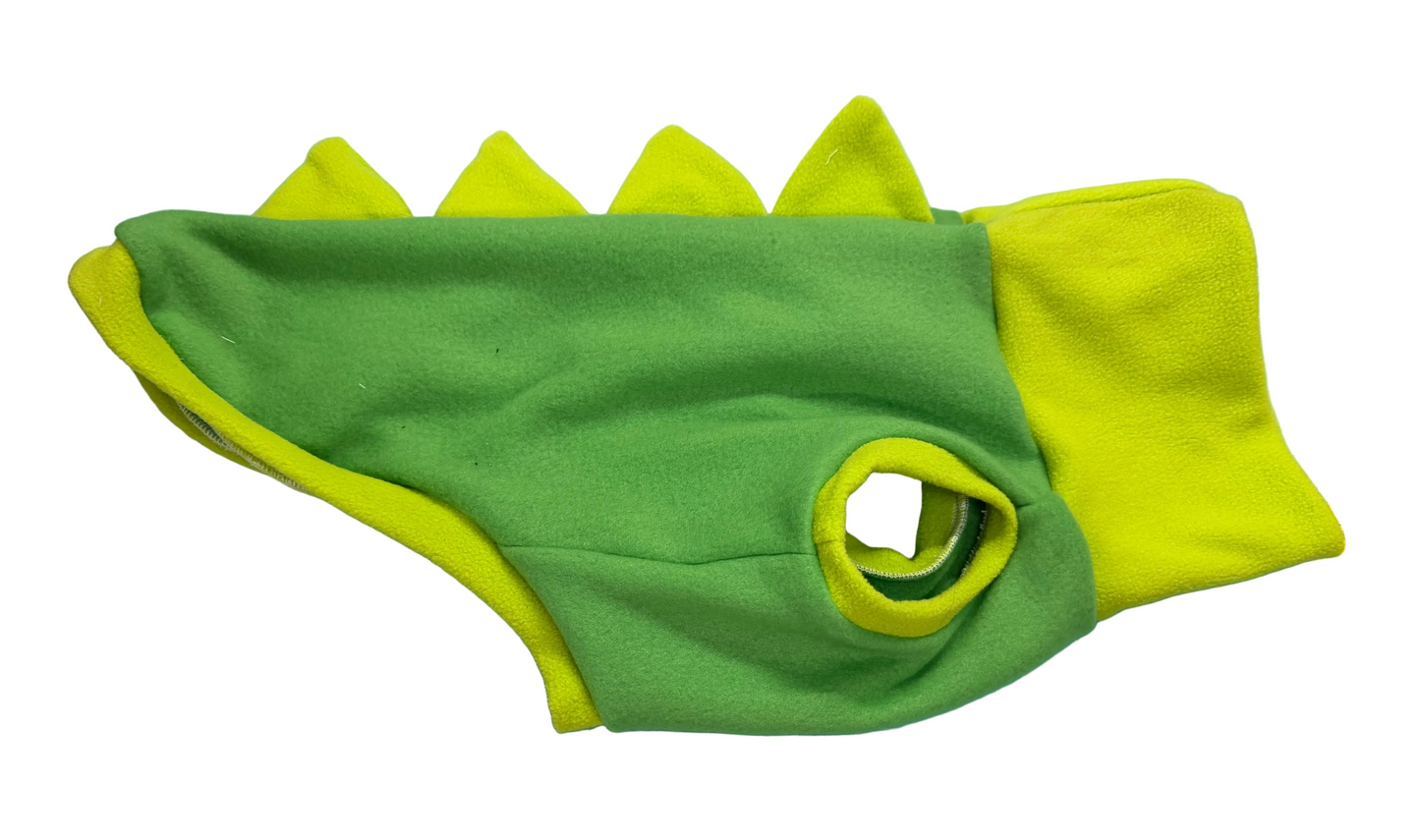 Dinosaur Jumper - Green with lime green trim