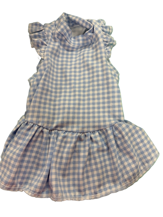 Jersey Dress -  Blue Gingham