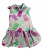 Jersey Dress -  Gummie Bears on purple gingham
