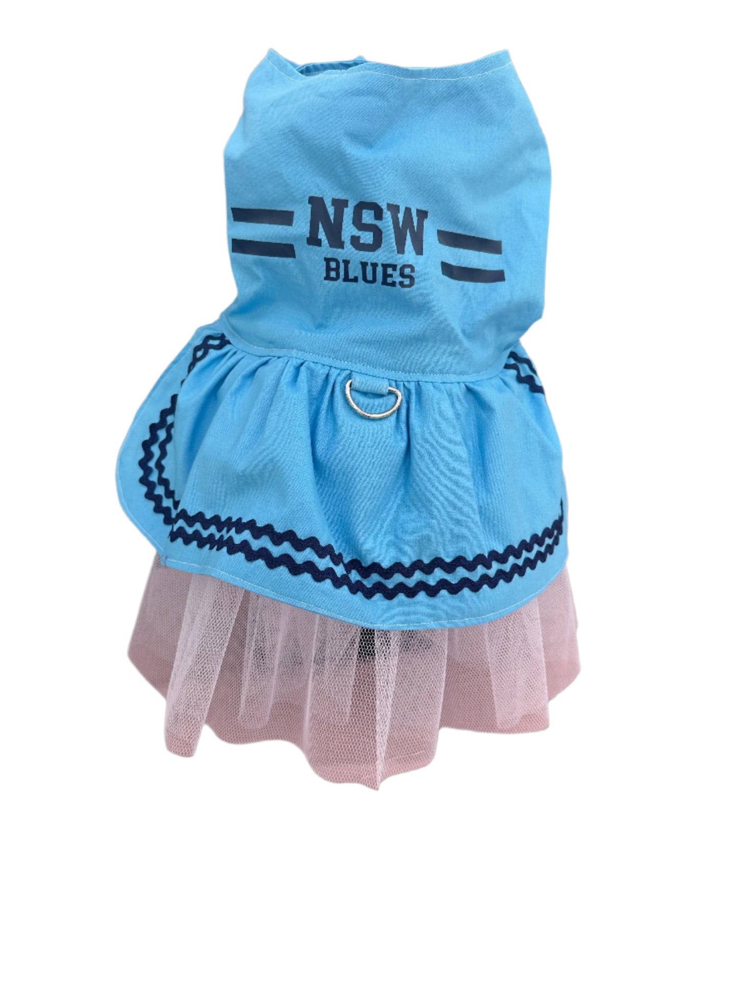 Dress-Cheerleader  NSW BLUE  tulle underskirt.  PRE ORDER