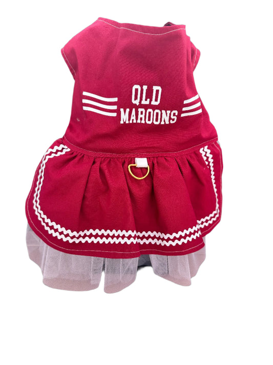 Dress-Cheerleader QLD Maroon tulle underskirt.  PRE ORDER