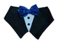 Tuxdanna - Black with Sequin Electric Blue Bow Tie