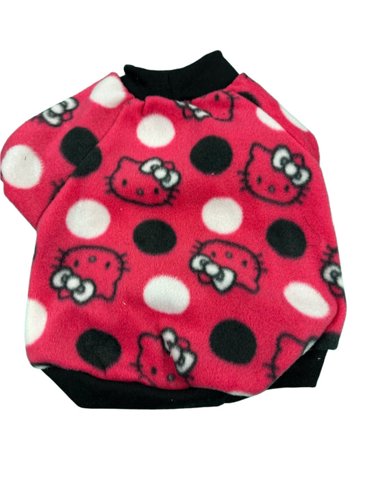 Dog Sweater - Hello Kitty on Bright pink