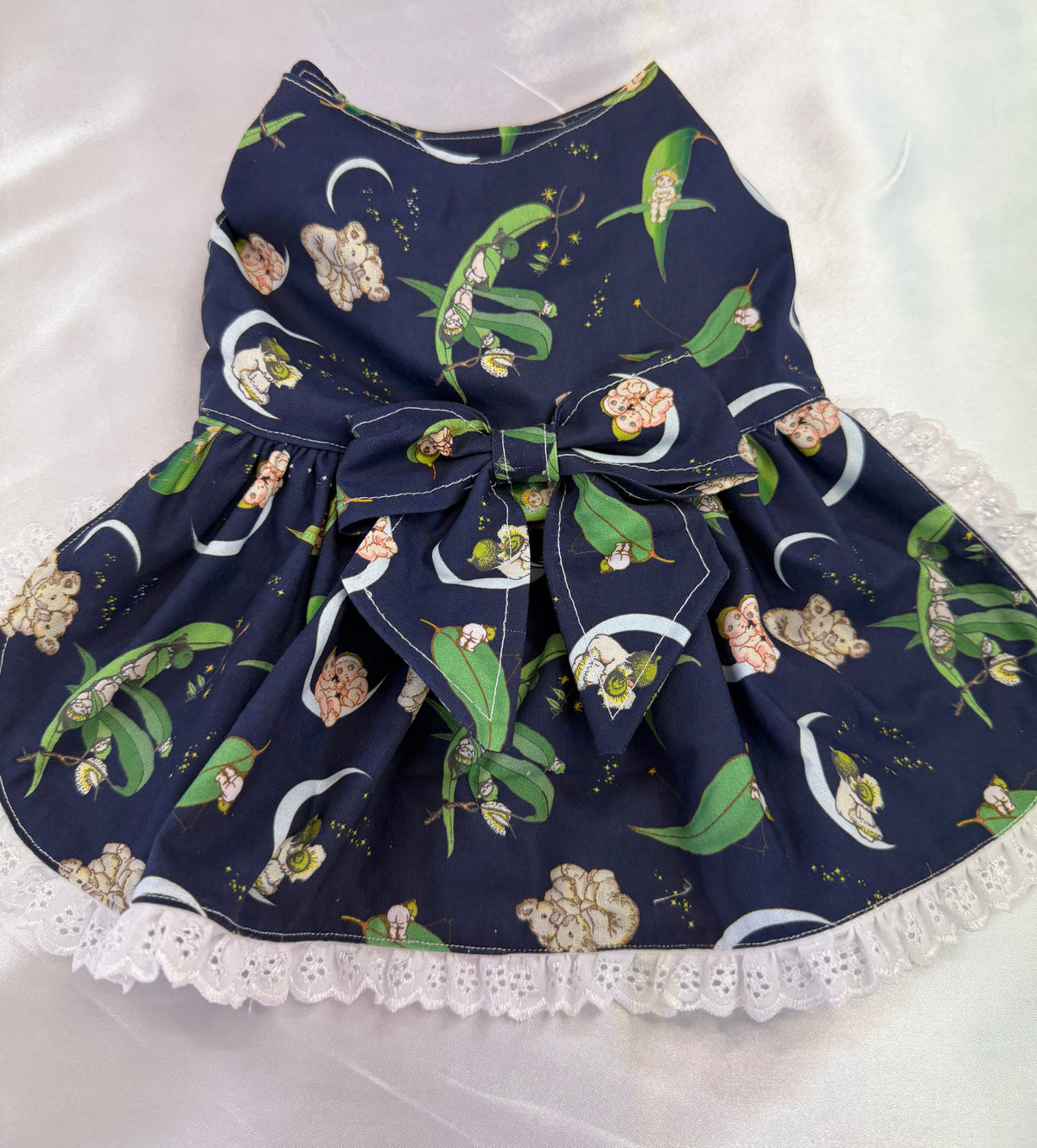 Dress - May Gibb Snugglepot and cuddle pie on navy