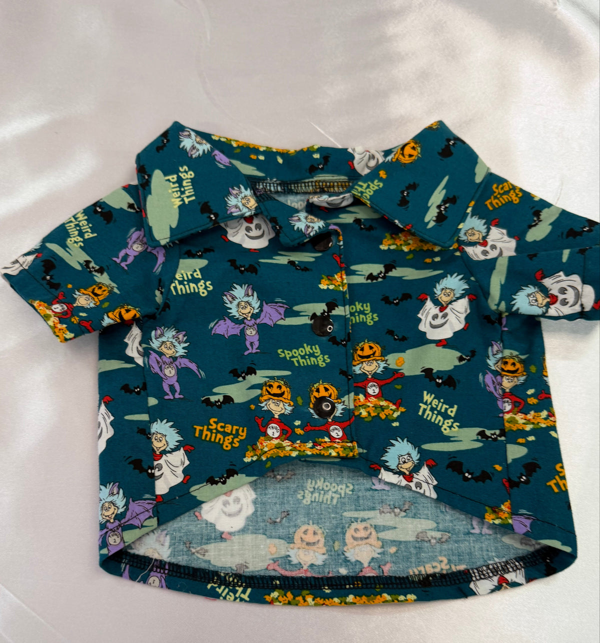 Halloween  Collared Shirt Wide  Fit - Thing 1 and Thing 2
