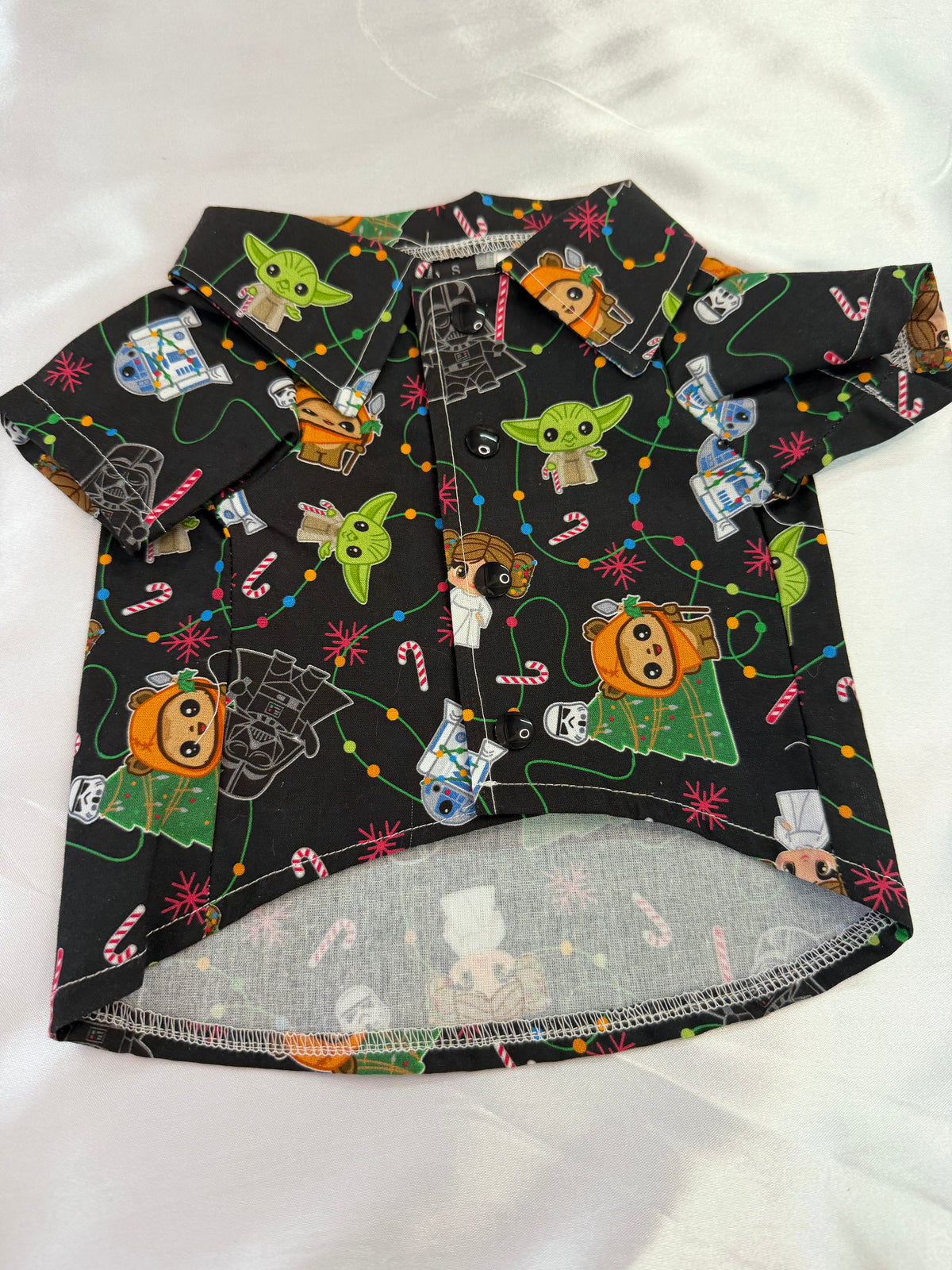 Christmas Collared Shirt wide fit  - Cartoon Space Characters