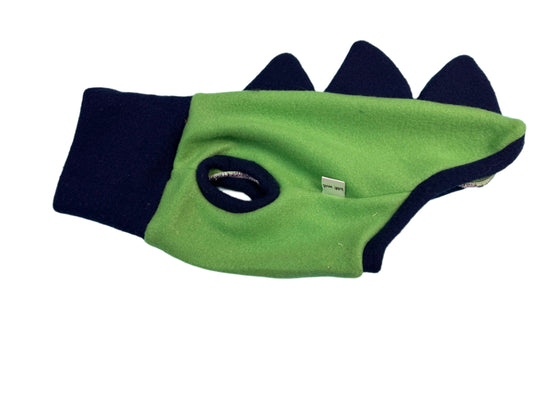 Dinosaur Jumper - Green Body with Navy Blue Scales