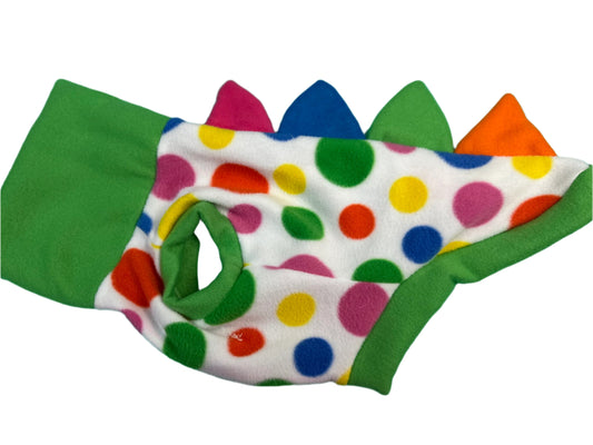 Dinosaur Jumper -Multicoloured spots  Print with different coloured spikes