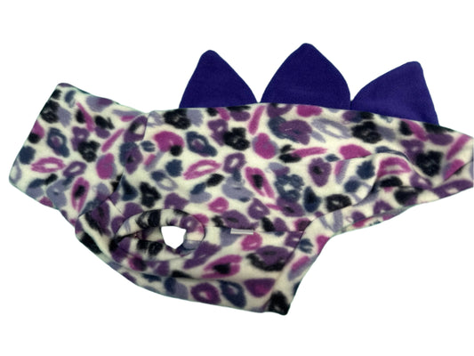 Dinosaur Jumper -Purple Leopard Print with Purple Spikes